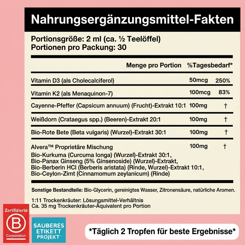 Cayenne Durchblutungs-Blutdruck-Mischung